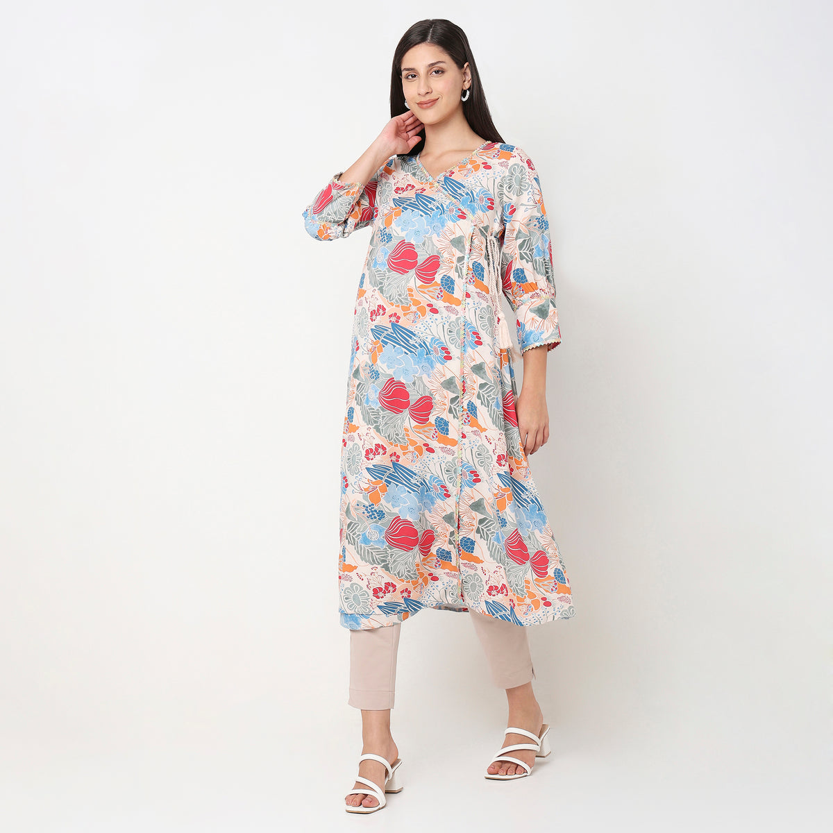 Flare Fit Printed Kurta