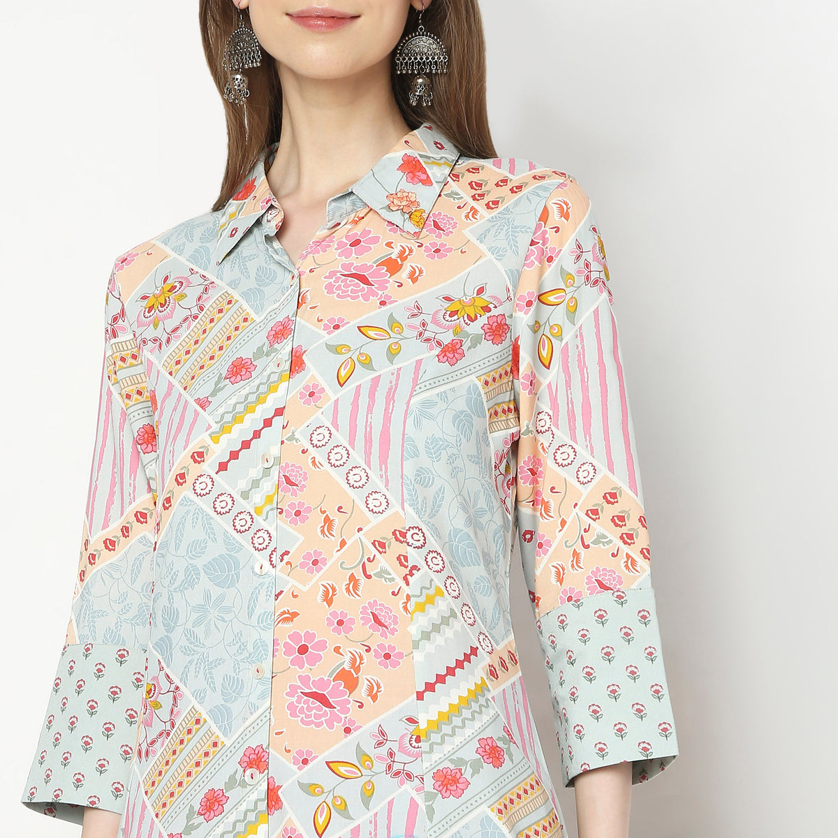 Flare Fit Printed Kurta