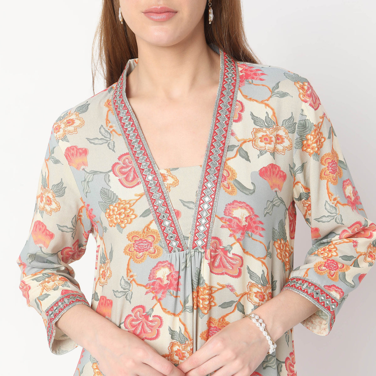 Flare Fit Printed Kurta