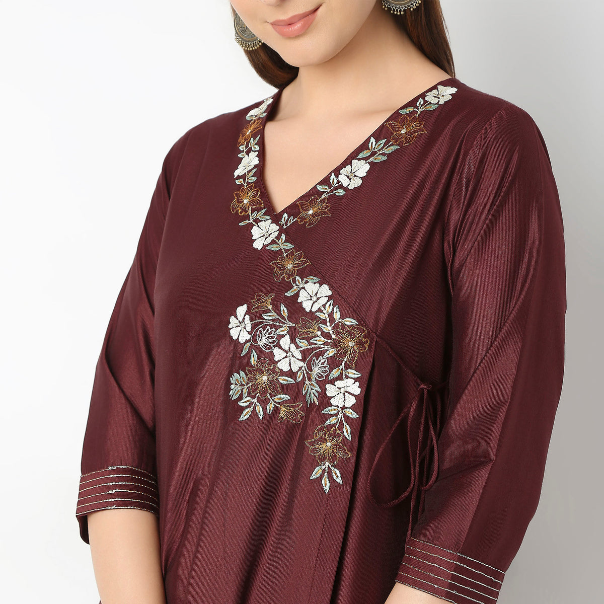 Flare Fit Embroidered Kurta