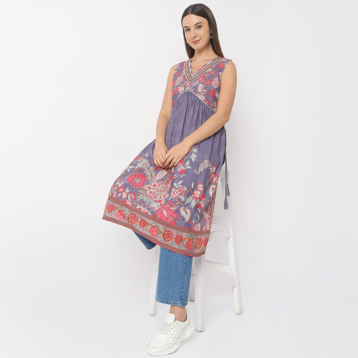 Flare Fit Printed Kurta