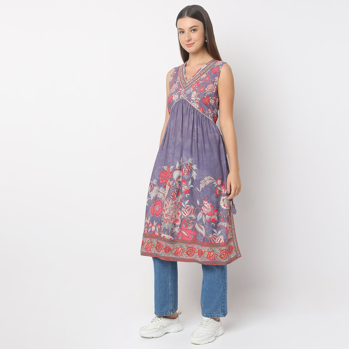 Flare Fit Printed Kurta