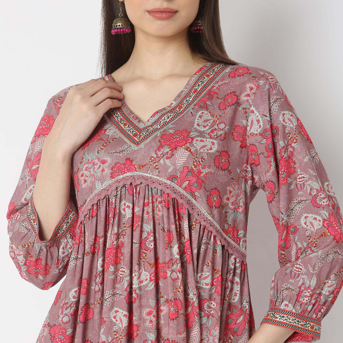 Flare Fit Printed Kurta