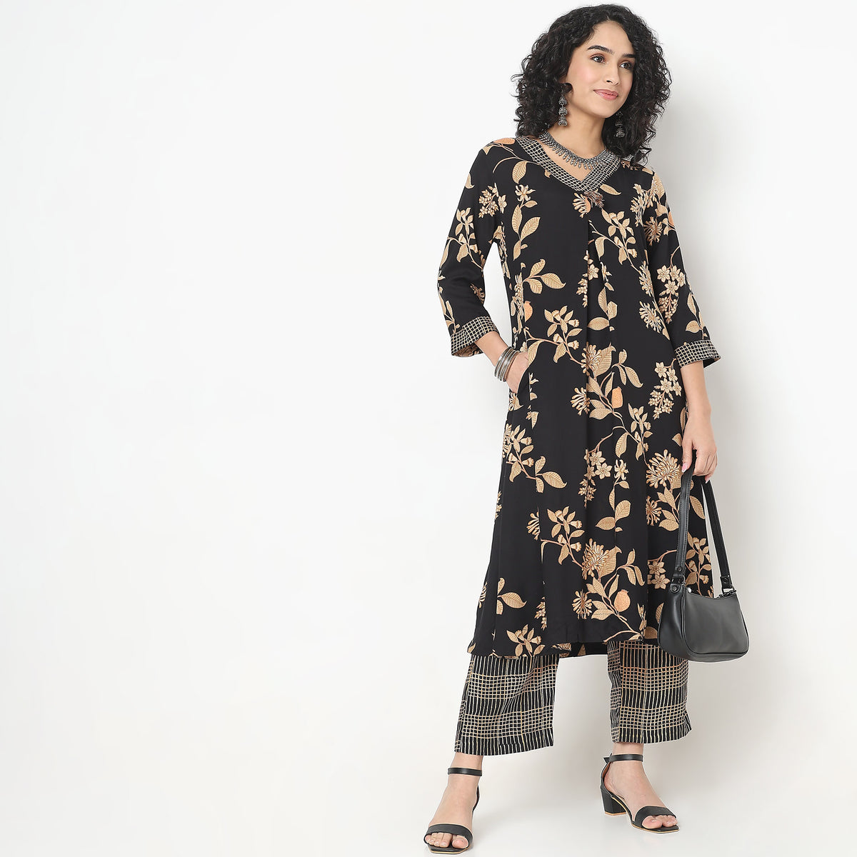 Flare Fit Printed Kurta