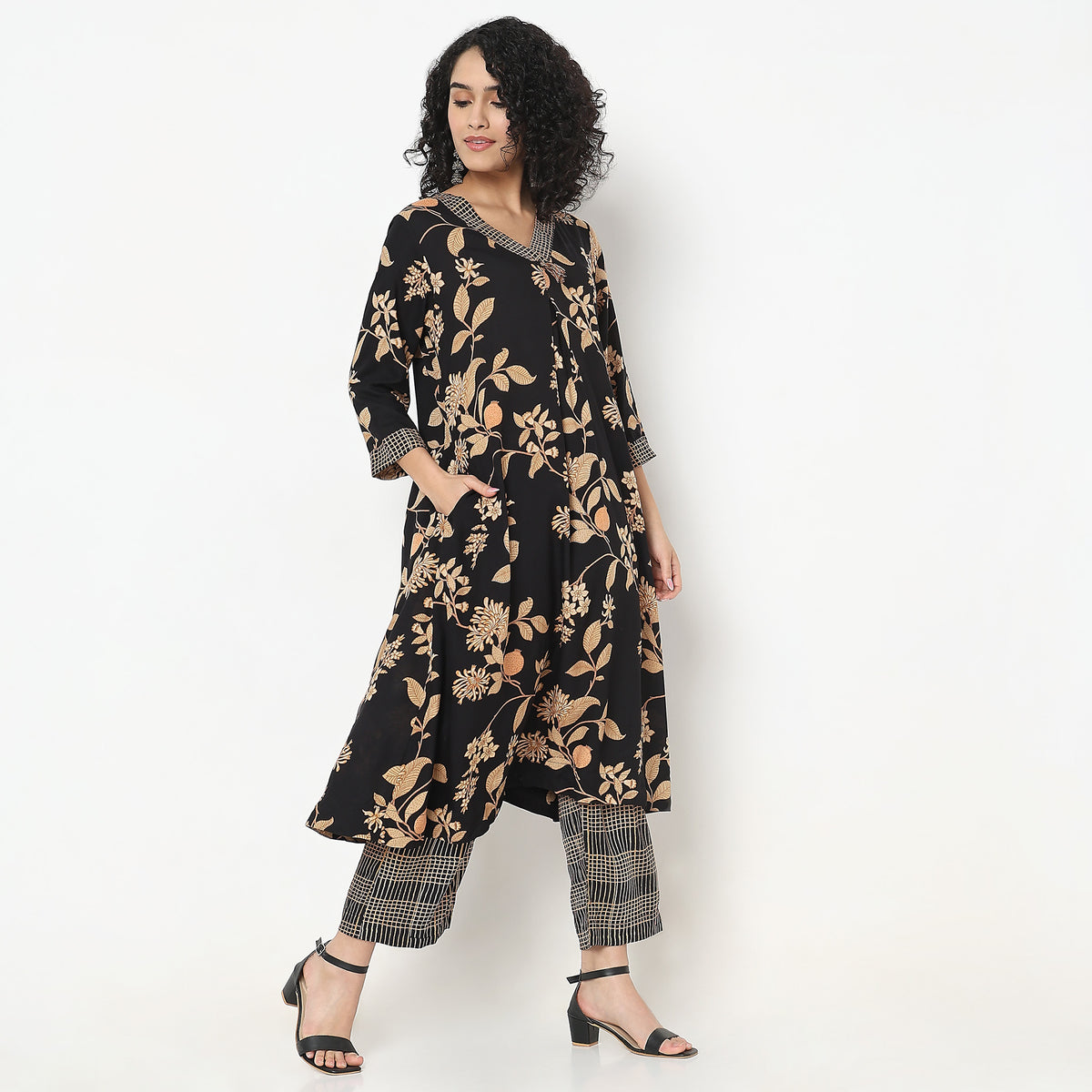 Flare Fit Printed Kurta