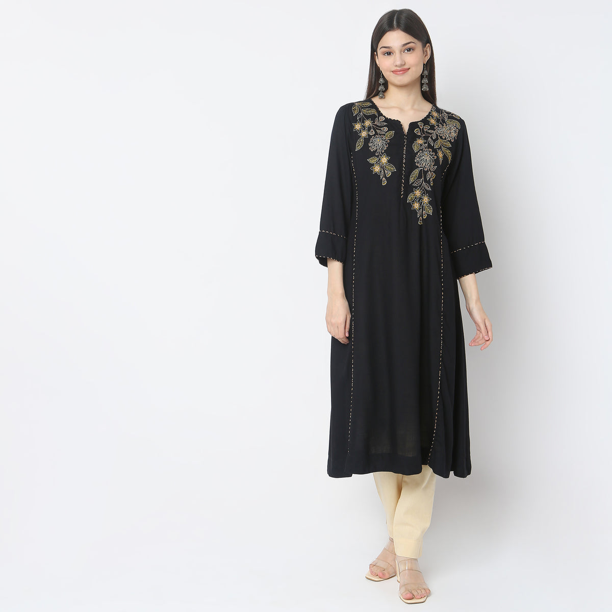 Flare Fit Printed Kurta