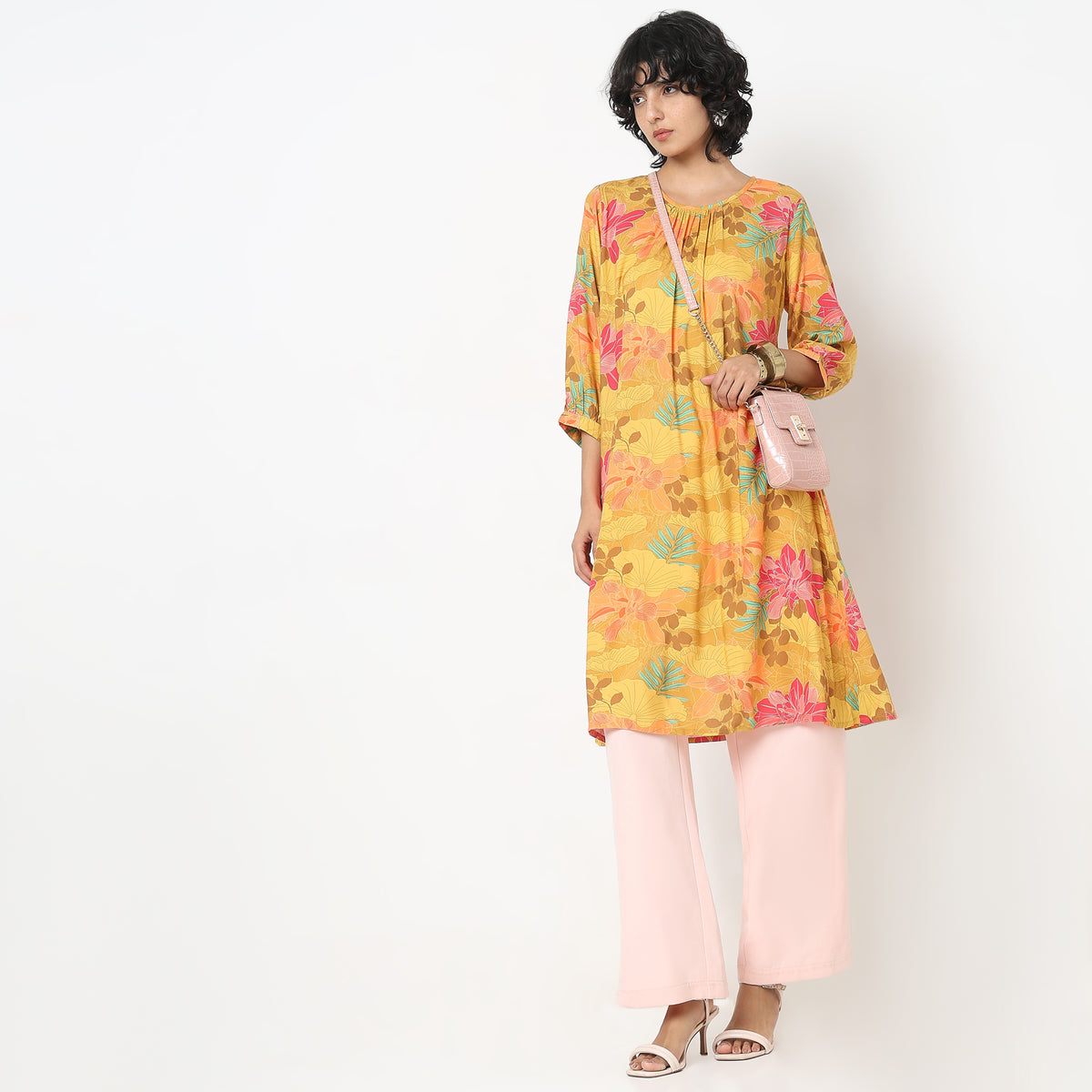 Flare Fit Printed Kurta