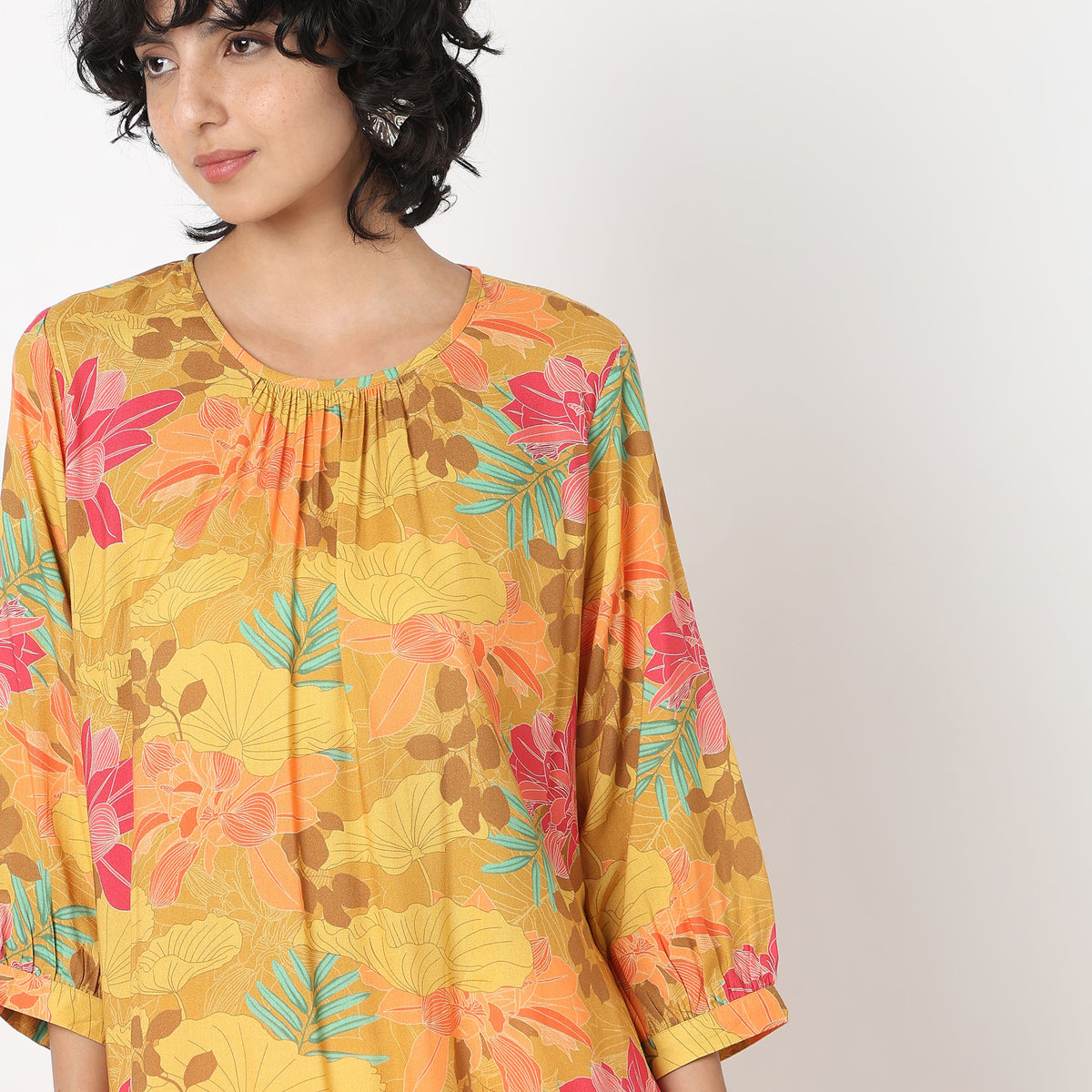 Flare Fit Printed Kurta