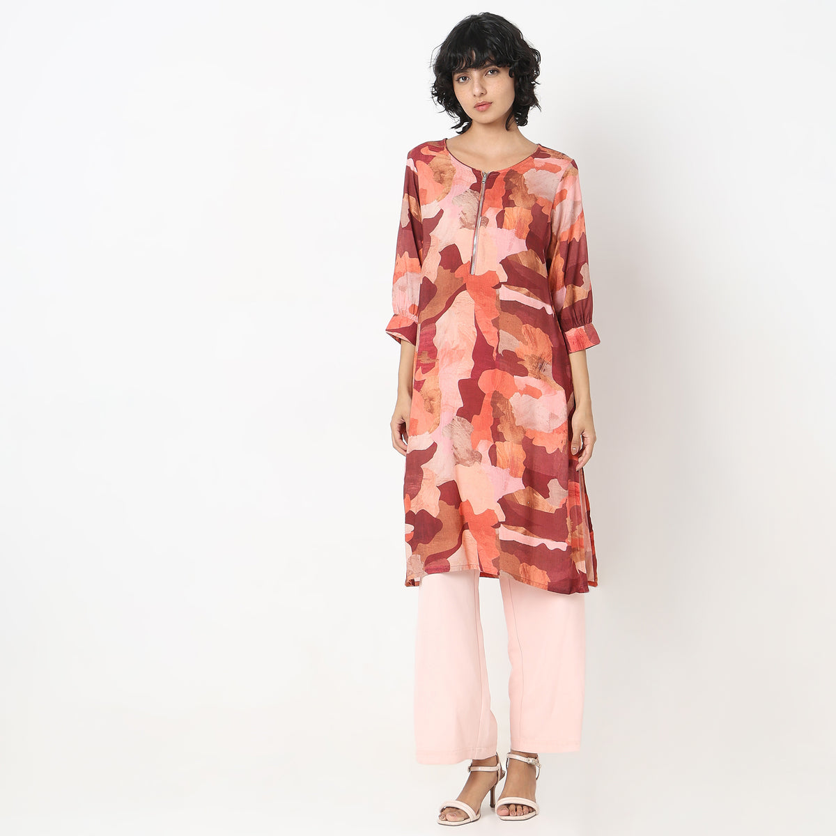 Flare Fit Printed Kurta