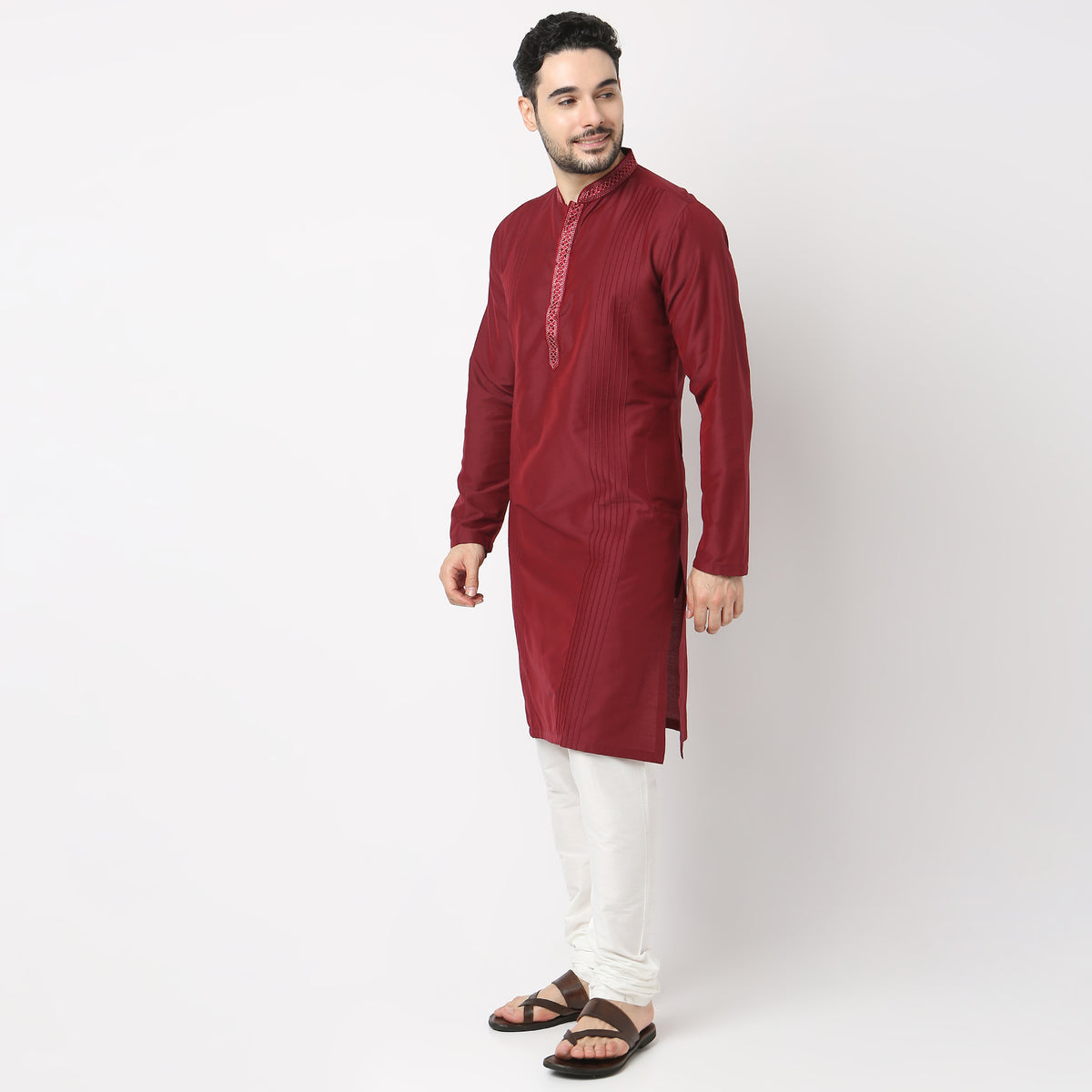 Regular Fit Pleats Kurta