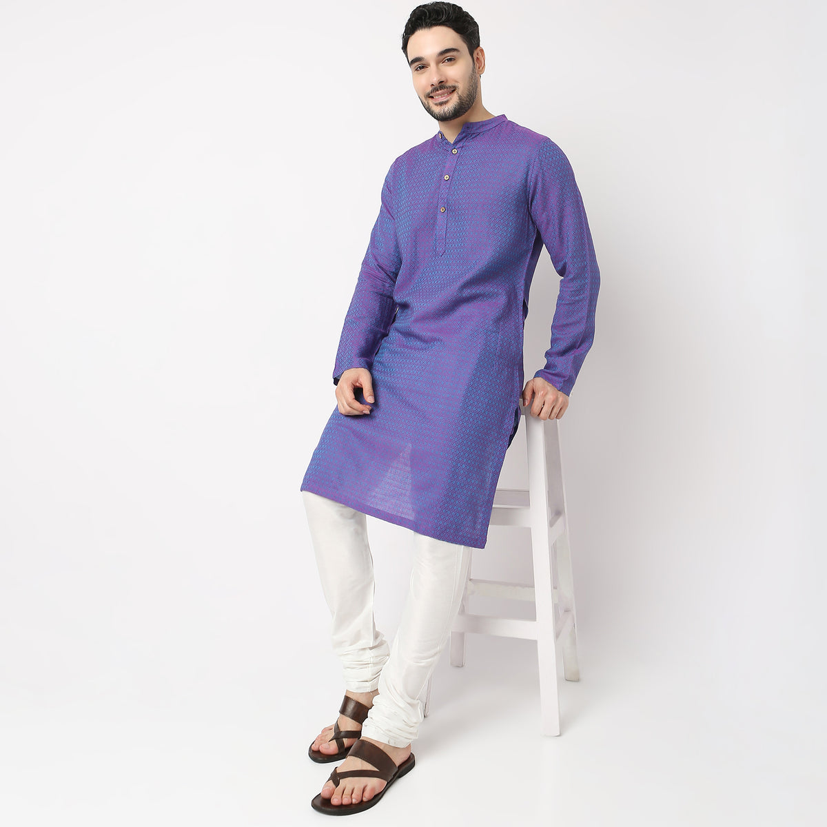 Regular Fit Structured Kurta