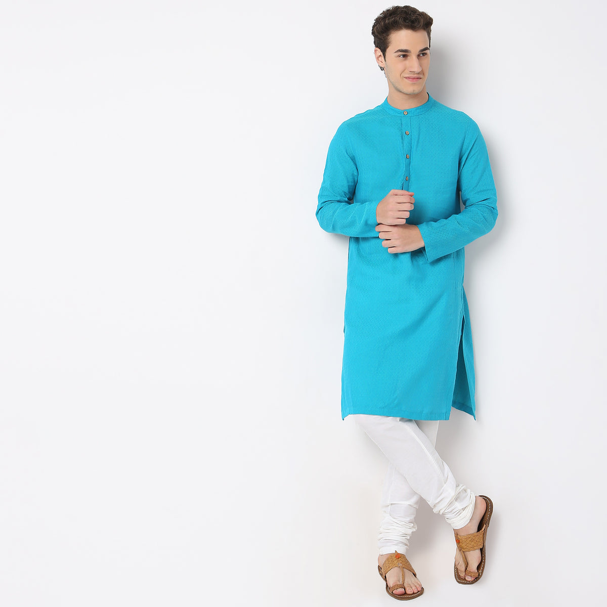 Regular Fit Structured Kurta