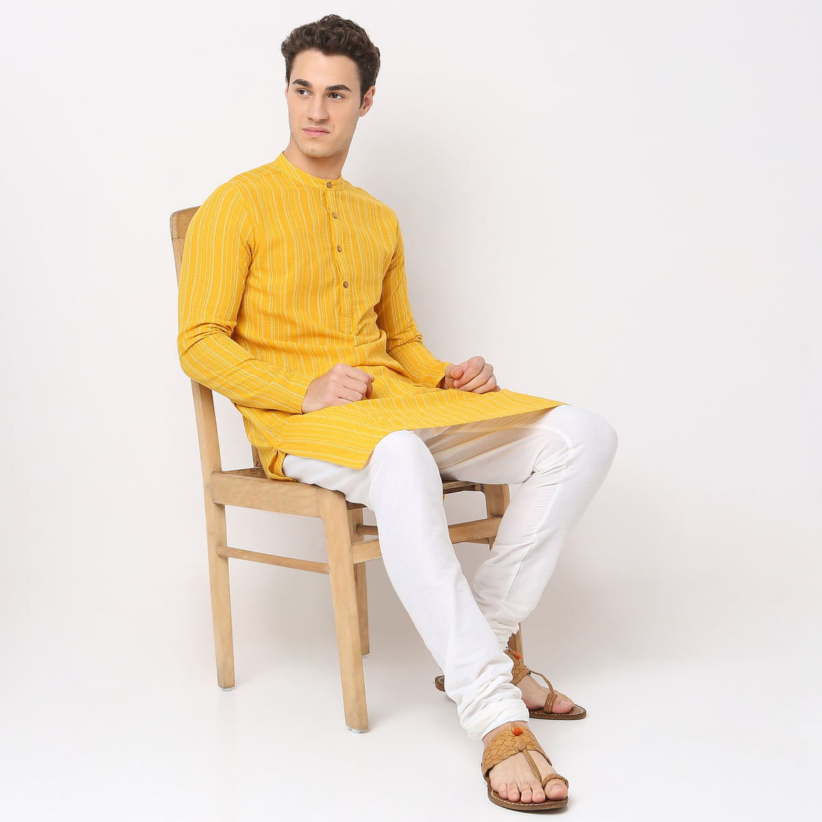 Regular Fit Structured Kurta