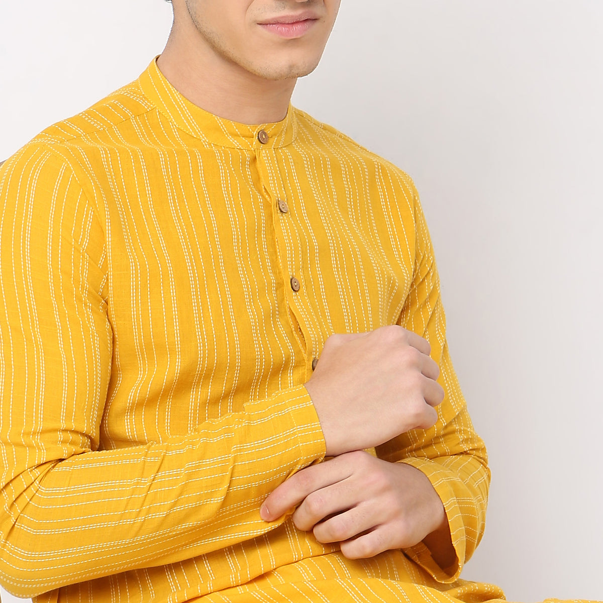 Regular Fit Structured Kurta