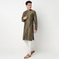 Buy Men Straight Fit Embroidered Full Sleeve Kurta  - Style Union