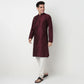 Buy Men Straight Fit Embroidered Full Sleeve Kurta  - Style Union