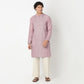 Embroidered Mandarin Collar Full Length Sleeve Straight Fit Kurta