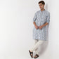 Digital Print Knee Length Mandarin Collar Straight Kurta