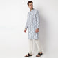 Digital Print Knee Length Mandarin Collar Straight Kurta