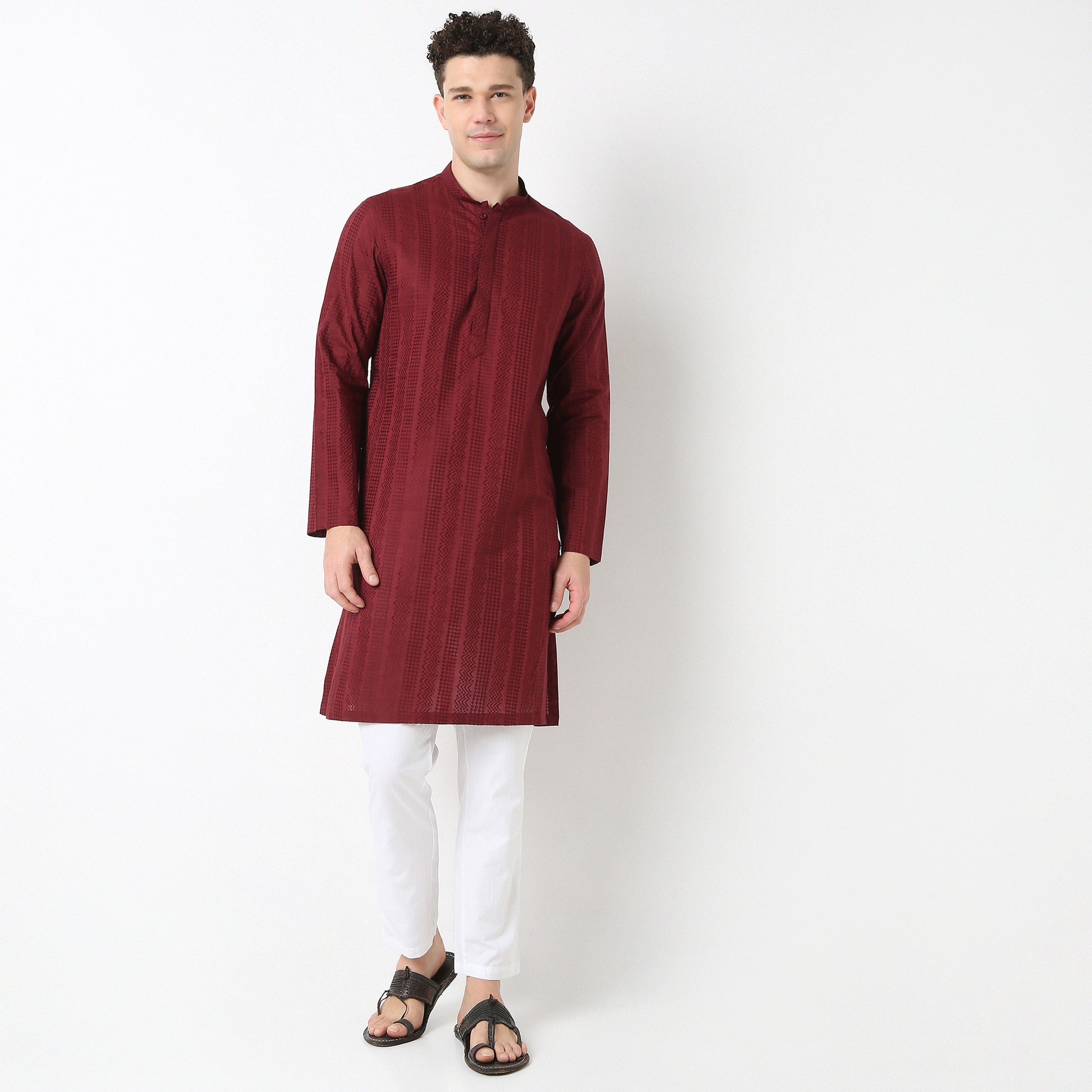 Straighht Fit Lapet Long Kurta