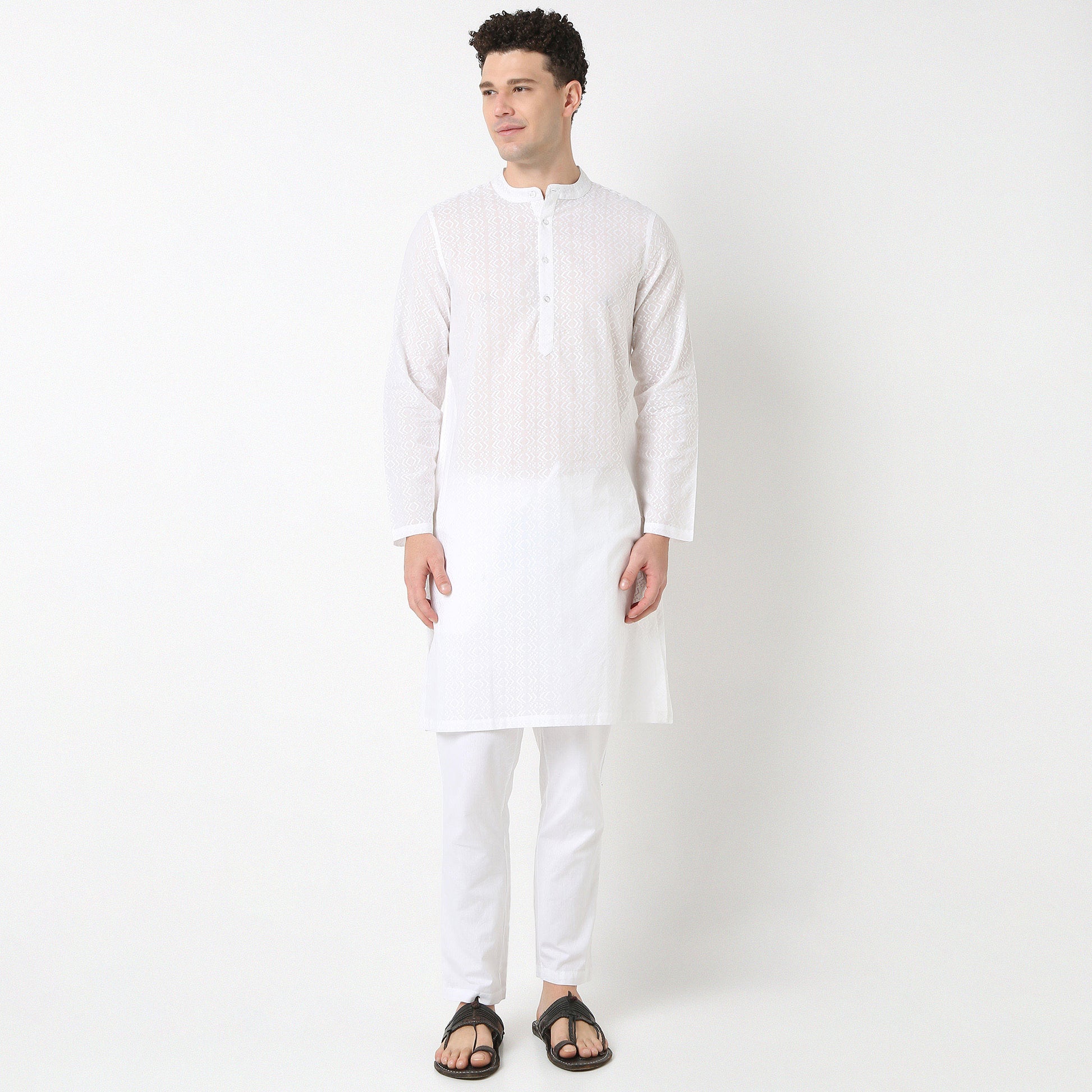 Straight Fit Lapet Long Kurta