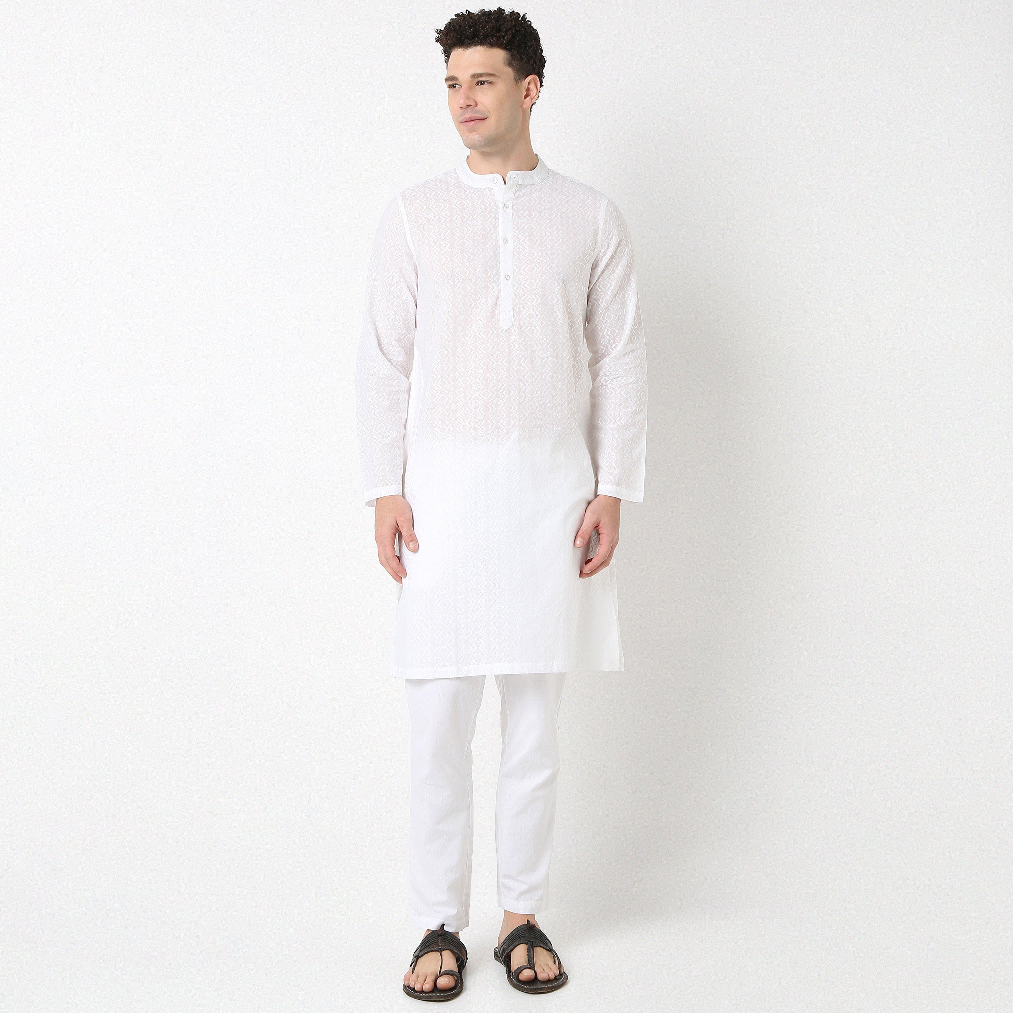 Straight Fit Lapet Long Kurta