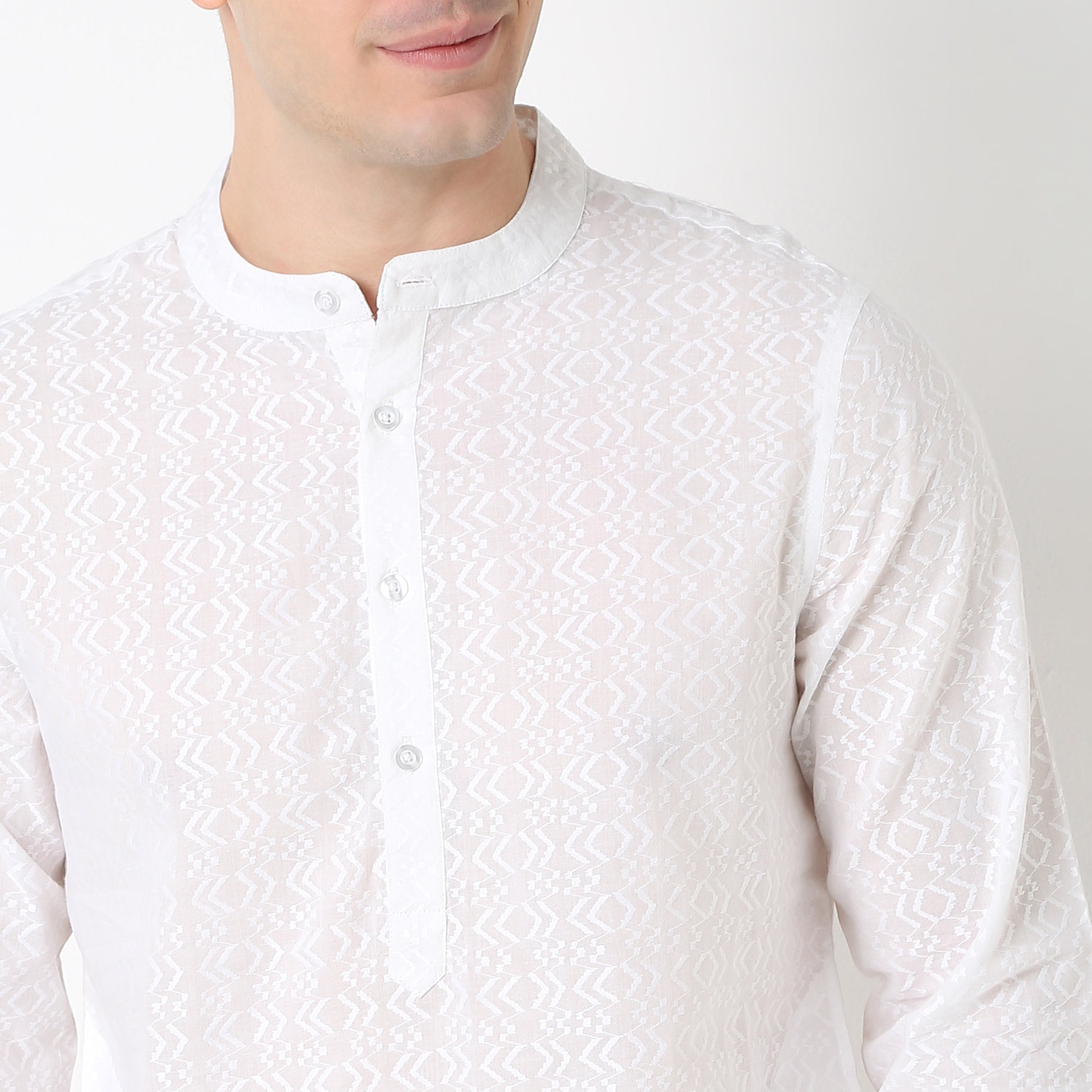 Straight Fit Lapet Long Kurta