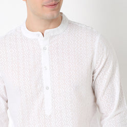 Straight Fit Lapet Long Kurta