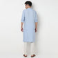 Buy Men Straight Fit Striped Full Sleeve Kurta  - Style Union
