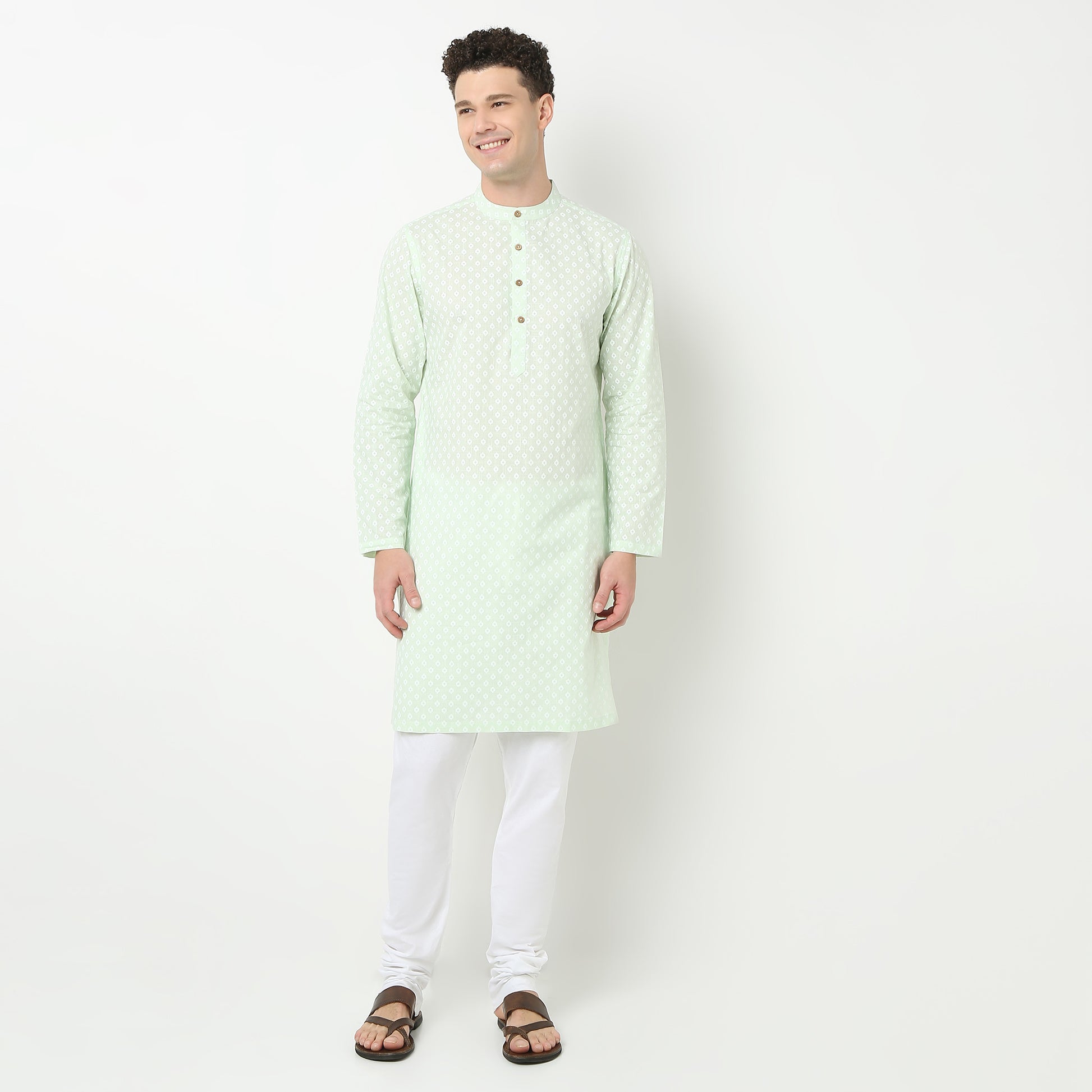 Straight Fit Printed Long Kurta