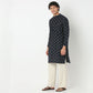 Mandarin Collar Full Length Sleeve Printed Straight Fit Kurta