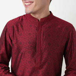Buy Men Straight Fit Digital Printed Full Sleeve Kurta  - Style Union
