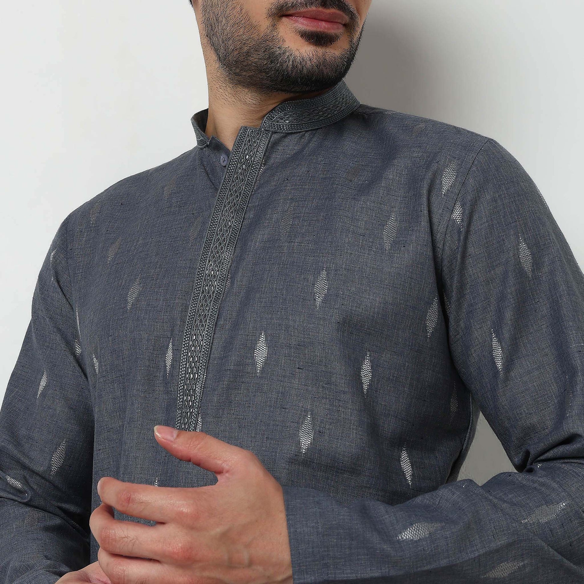 Dobby Jacquard Long Kurta