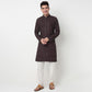 Buy Men Straight Fit Embroidered Full Sleeve Kurta  - Style Union