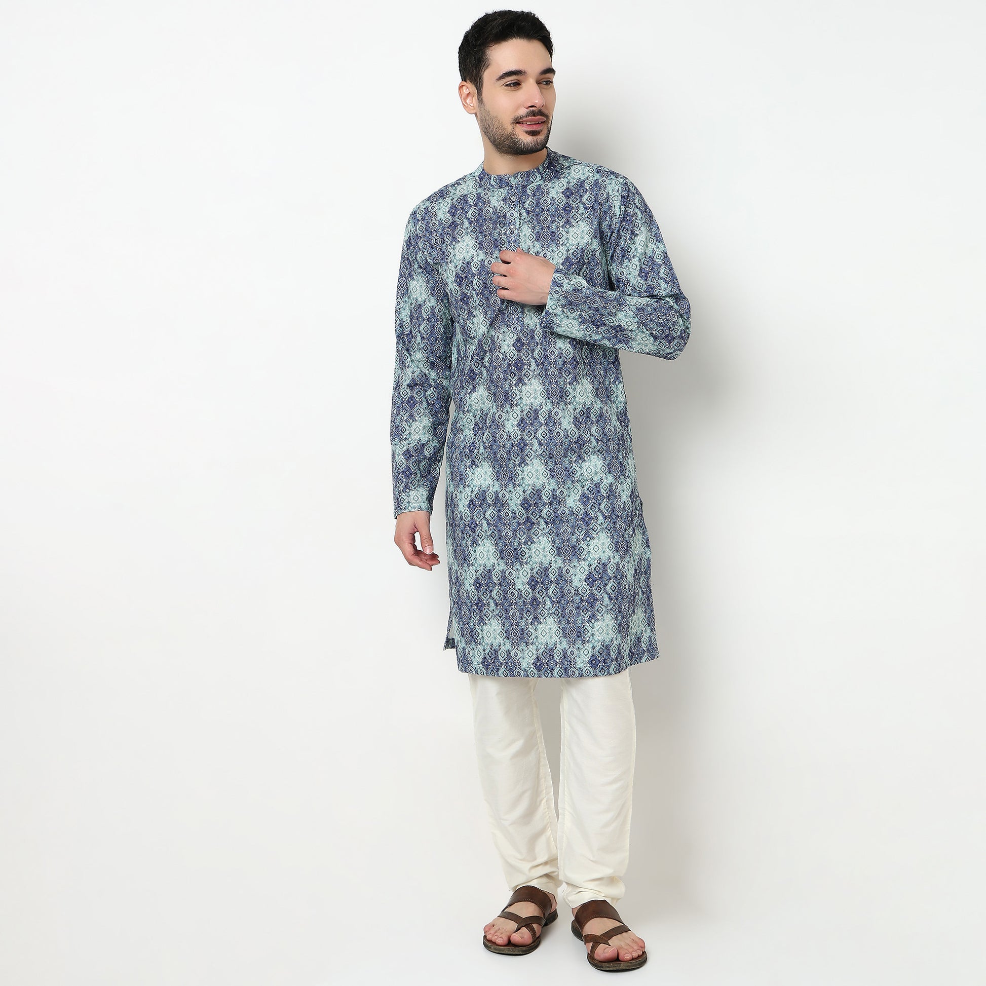 Digi Schiffli Long Kurta