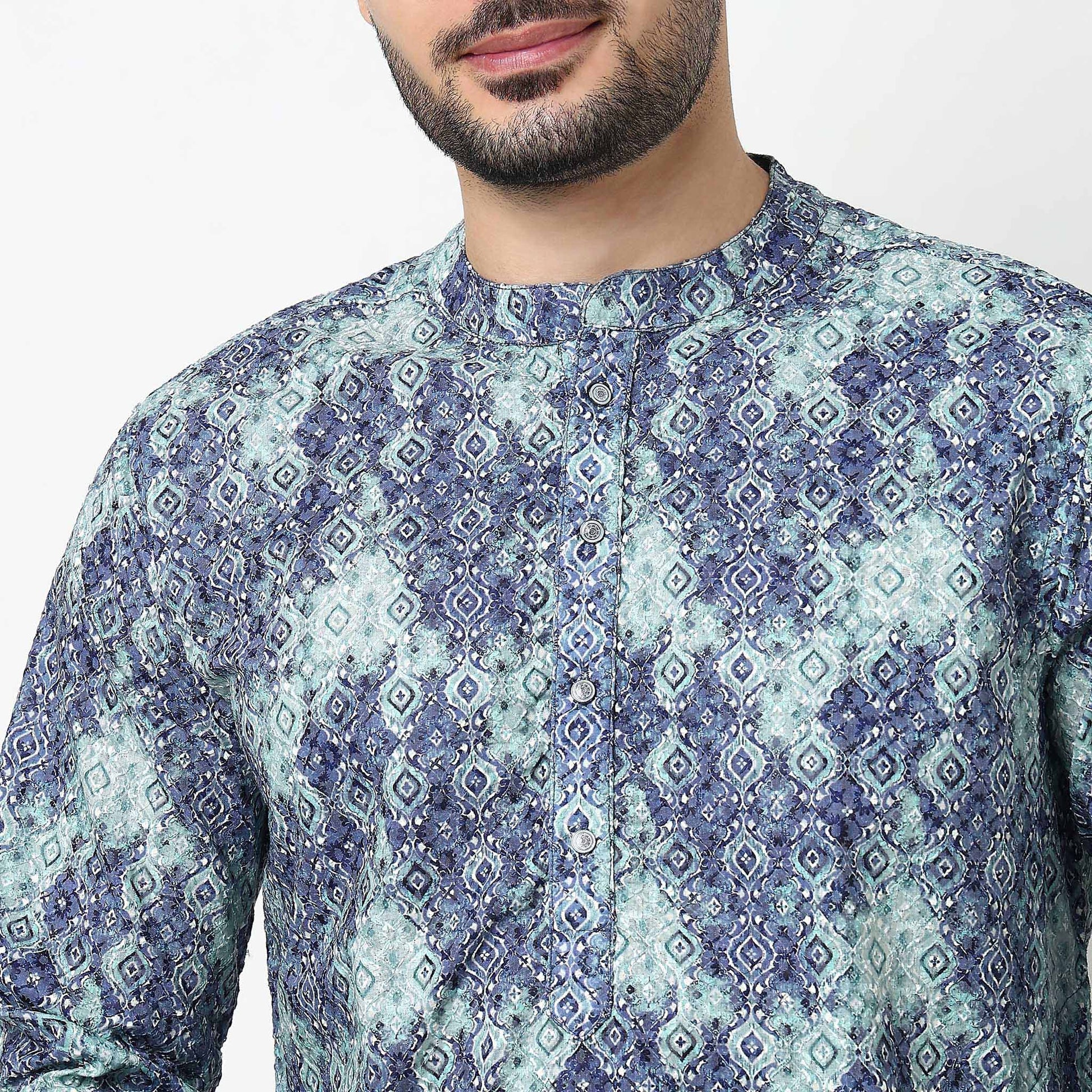 Digi Schiffli Long Kurta
