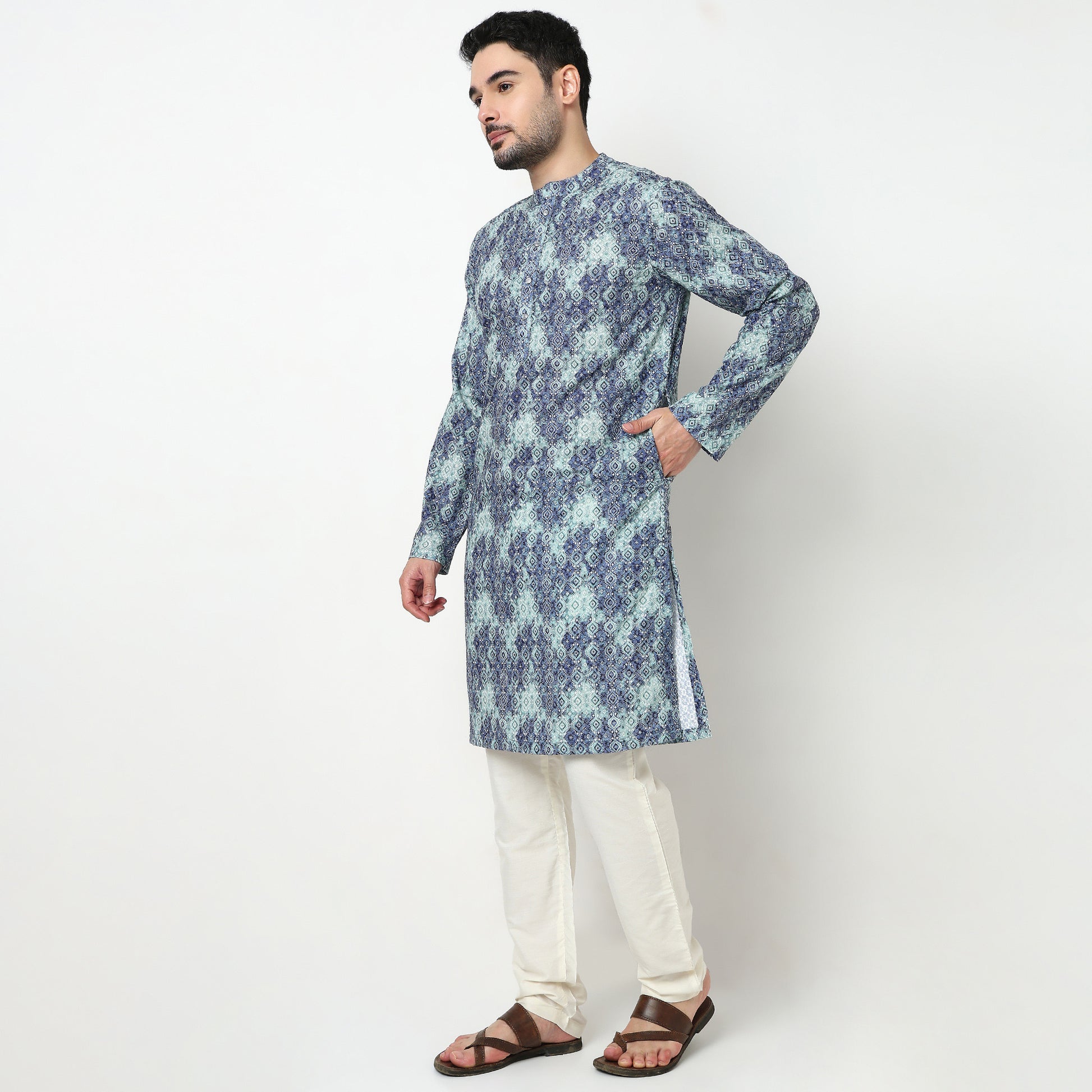Digi Schiffli Long Kurta