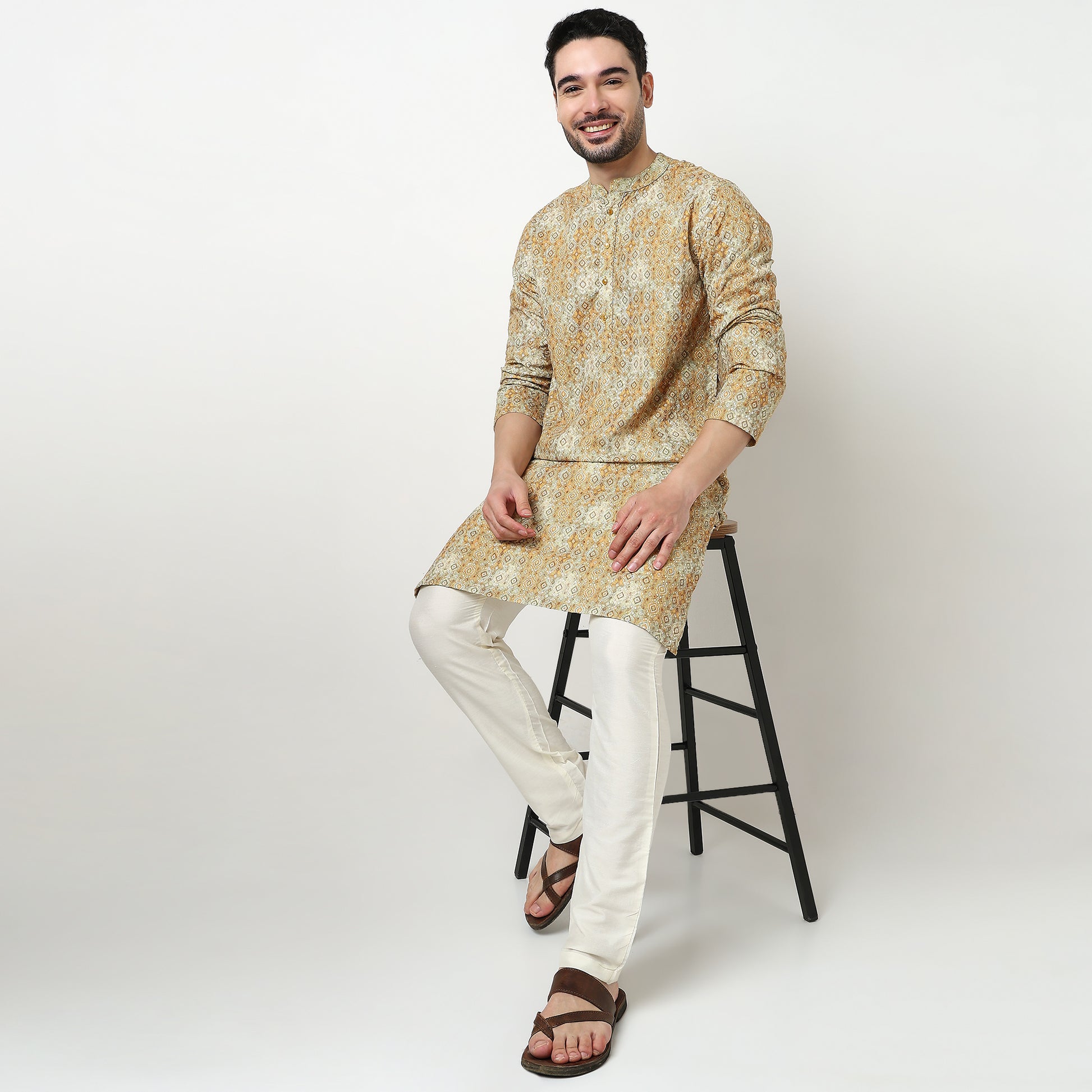 Digi Schiffli Long Kurta