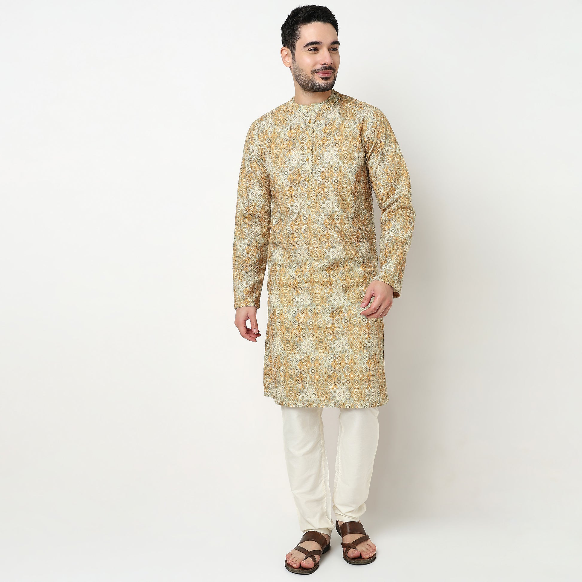 Digi Schiffli Long Kurta