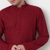 Buy Men Straight Fit Embroidered Full Sleeve Kurta  - Style Union