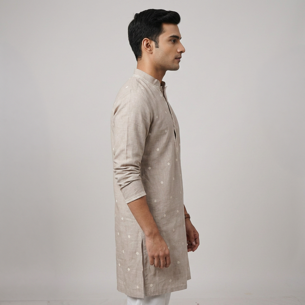 Cotton Embroidered Long Kurta