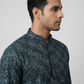 Straight Fit Digital Schiffli Kurta