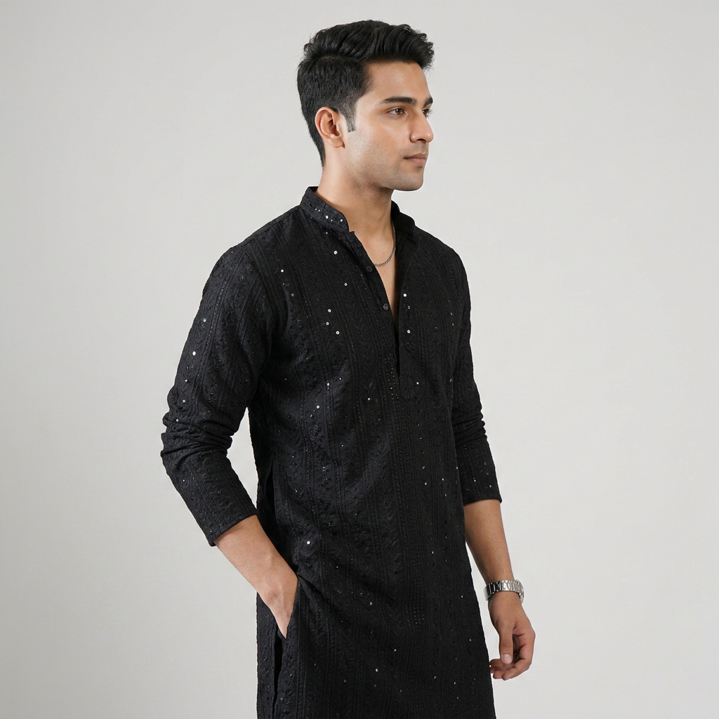 Embellished Straight Long Kurta