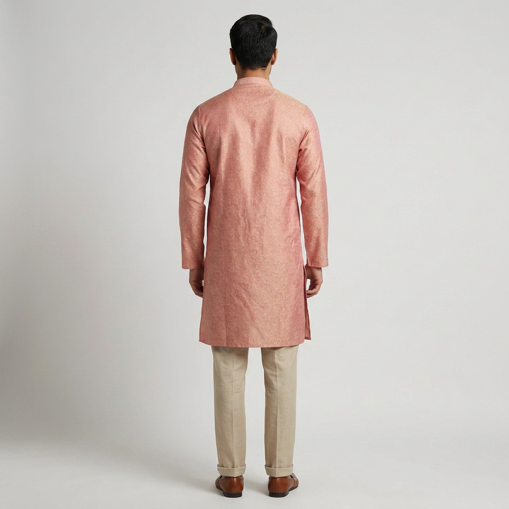 Jacquard Straight Long Kurta