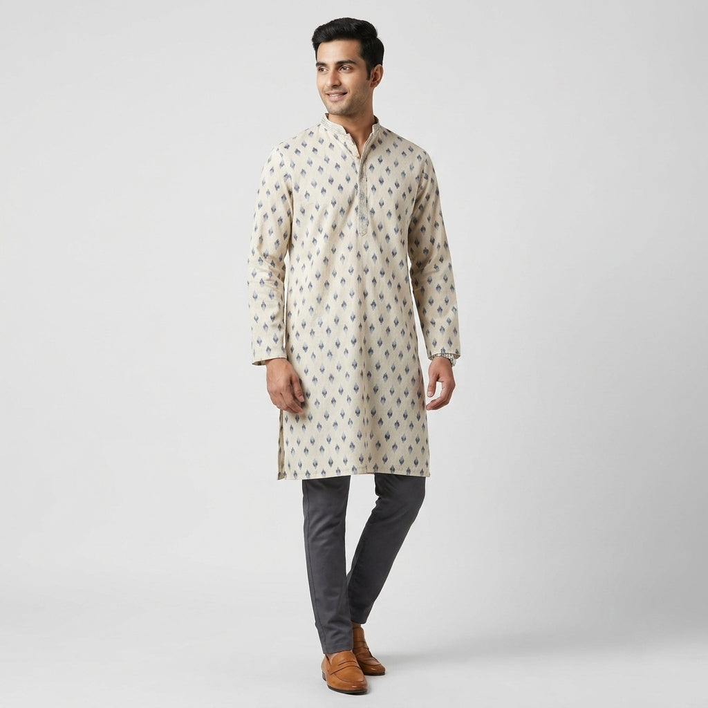 Printed Straight Long Kurta