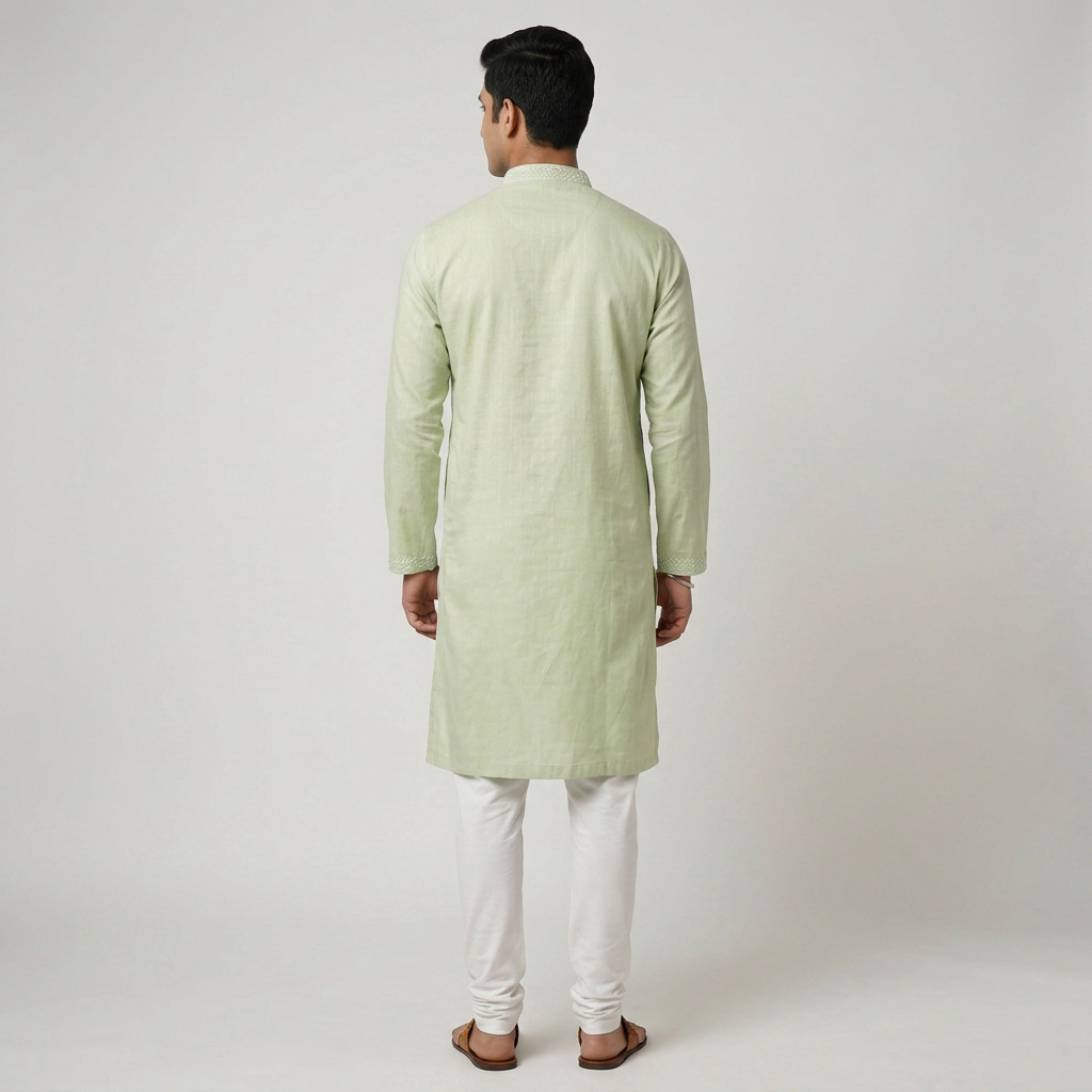 Jacquard Straight Long Kurta