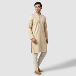 Jacquard Straight Long Kurta