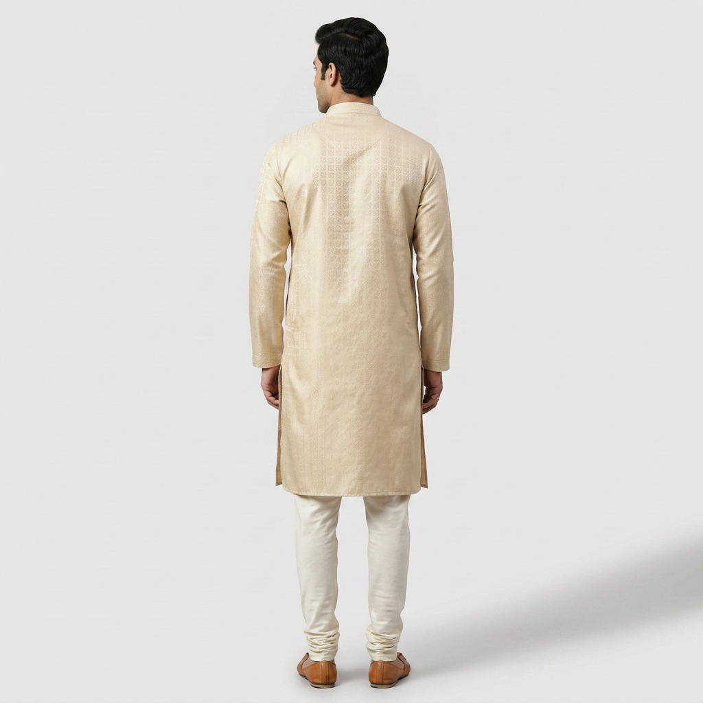 Jacquard Straight Long Kurta