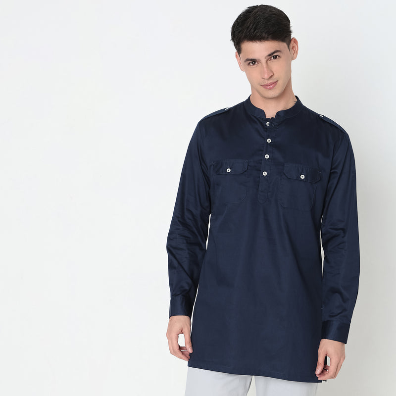 Regular Fit Solid Kurta