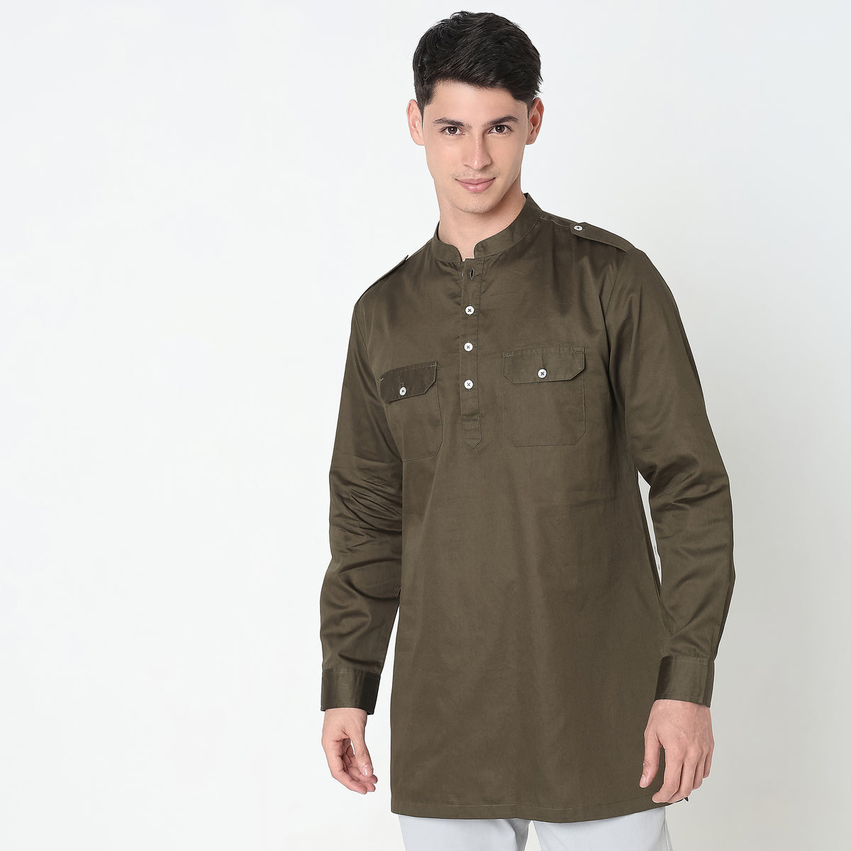 Regular Fit Solid Kurta